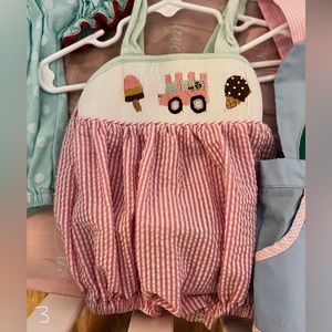 Icecream Smocked Bubble Romper